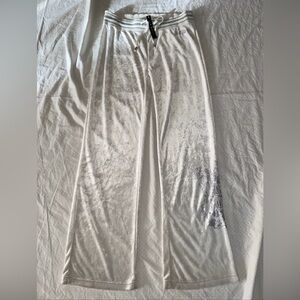 New Vintage Y2K BCBG Velour Wide Leg Jogger Track Pants Silver Trim Size Large